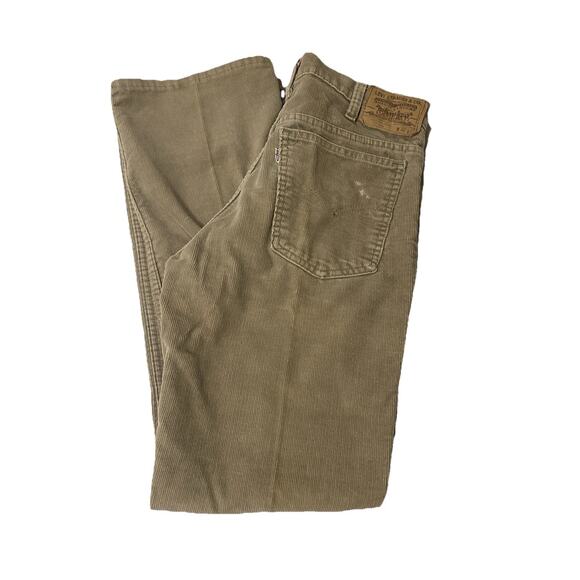 Vintage Levis 517 Pants Mens 30X30 Brown Corduroy Bootcut 1980's Made In USA - Picture 1 of 5